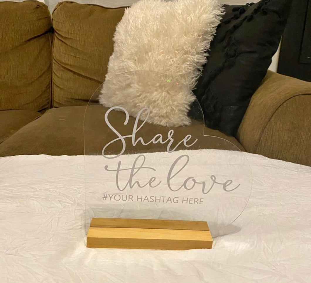 Share the Love # Sign