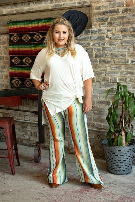 Mint Serape Flares